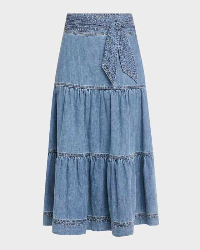 Armida Tiered A-Line Skirt